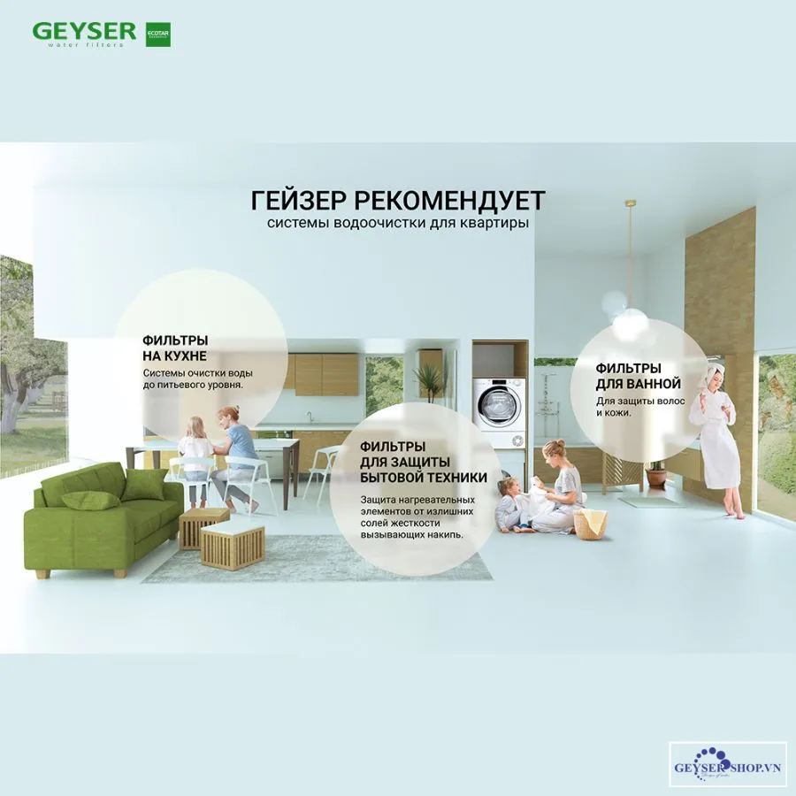Giải pháp lọc nước toàn diện cho ngôi nhà của Geyser