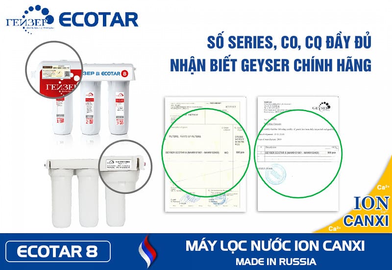 Máy lọc nước Geyser ECOTAR 8 - Made In Russia