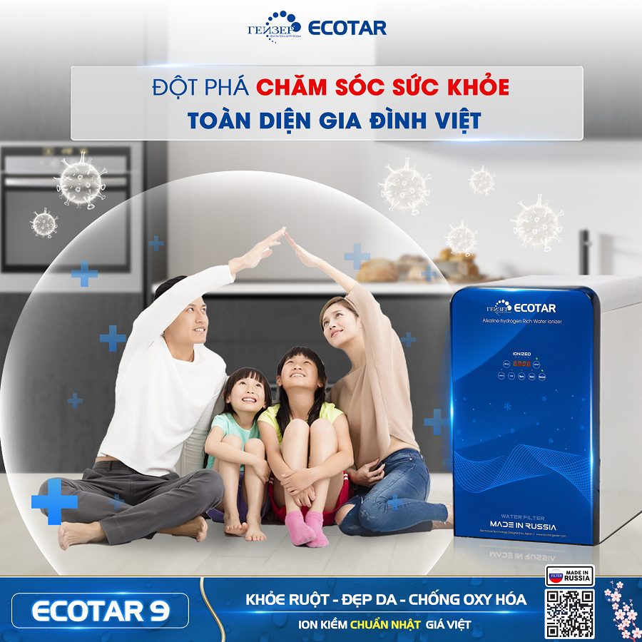 Máy lọc nước ion kiềm Geyser Ecotar 9