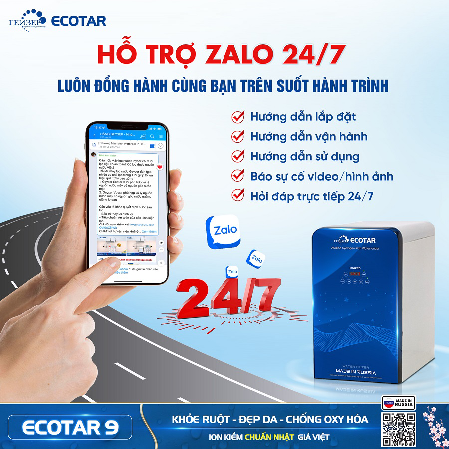 Máy lọc nước ion kiềm Geyser Ecotar 9