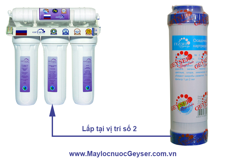 Lõi lọc nước Geyser số 2 - GAC Lõi Than Hoạt Tính Lõi lọc nước Geyser số 2 - GAC Lõi Than Hoạt Tính