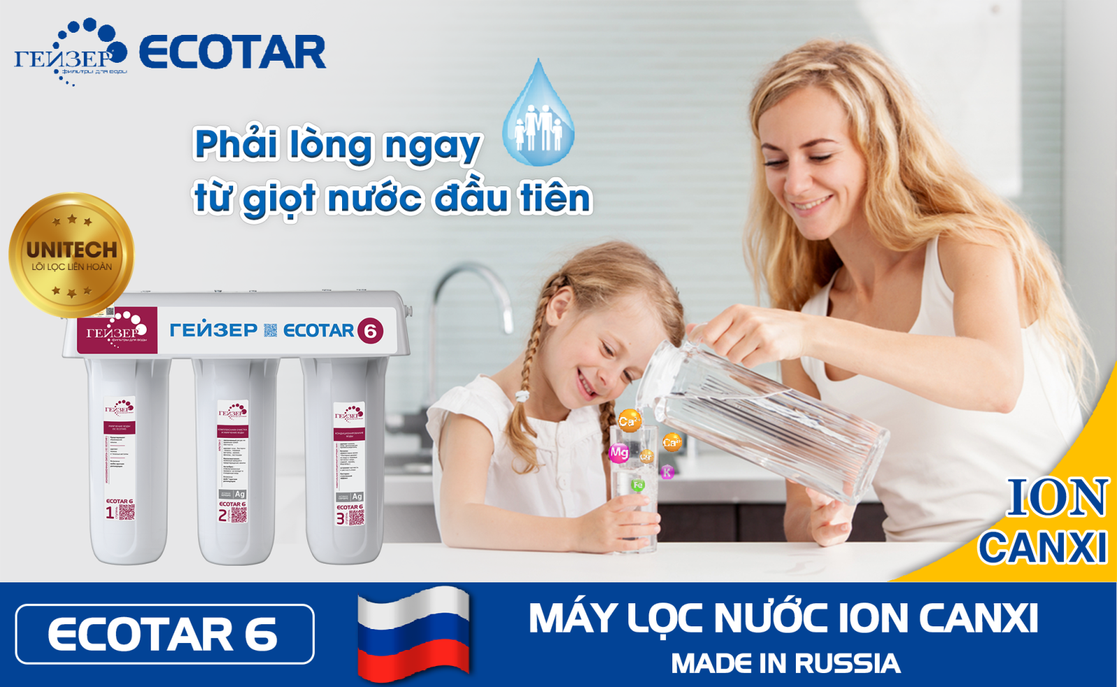 ion canxi trong máy lọc nước Geyser Ecotar 6