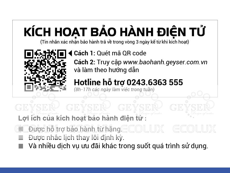 Nhận biết Máy lọc nước Geyser ECOLUX A